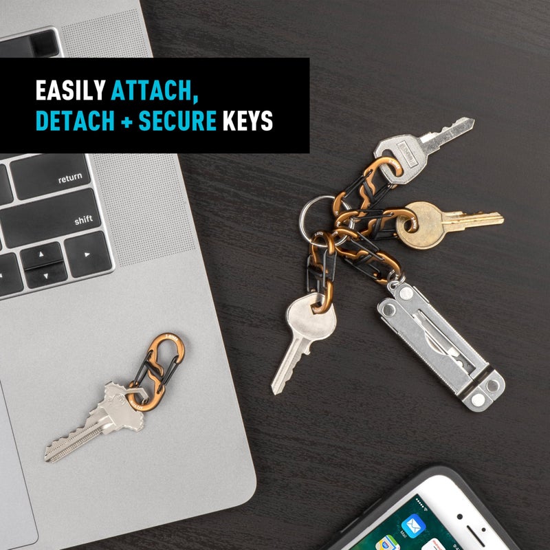 Nite Ize S-Biner MicroLock Aluminum - Secure Key Organizer for Everyday Use - Mini Twist-to-Lock Carabiners - Lightweight Aluminum Body - Heavy Duty - Convenient - Image 2